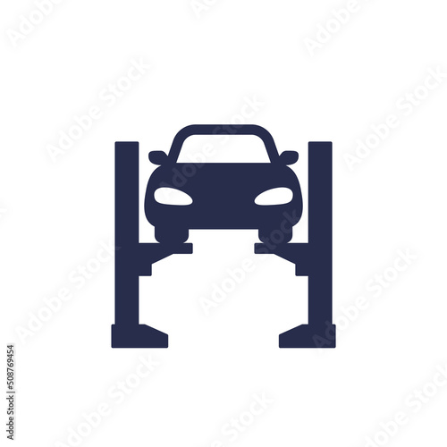 car lift, hoist icon on white