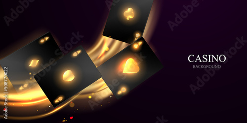 VIP vector illustration of a casino game background with playing equipment.