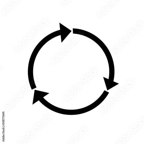recycle arrow with simple design