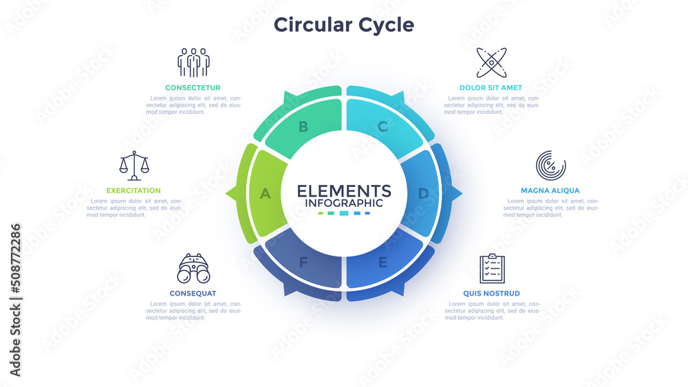 Fototapeta premium Modern Infographic Vector Futuristic Template