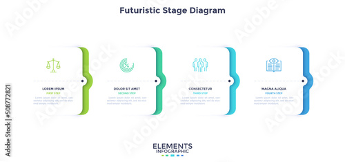 Modern Infographic Vector Futuristic Template