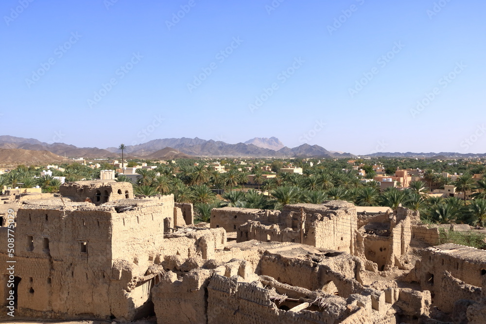 Bahla city in Oman view from Bahla fort