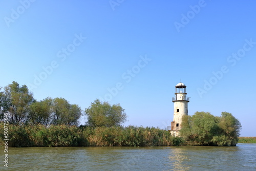abandoned lighthouse in Danube Delta in Sulina in Romania