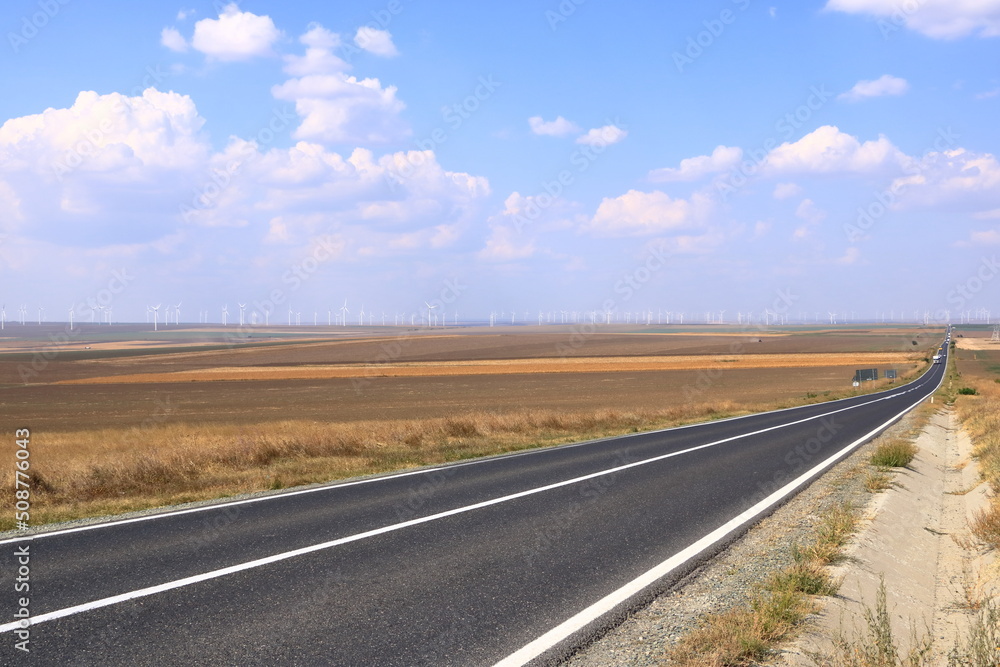 Breathtaking view on the road between Constanta and Tulcea, Romania Breathtaking view on the road between Constanta and Tulcea, Romania