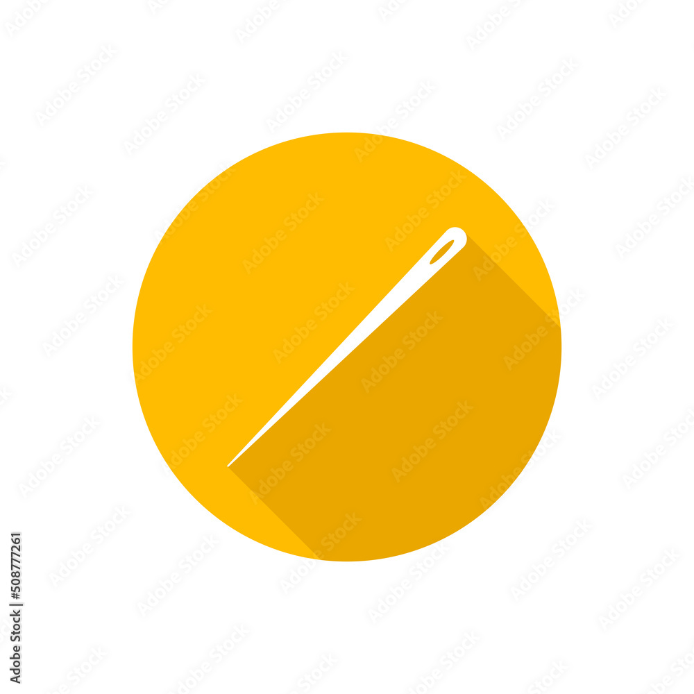 Needle flat icon with shadow Needle flat icon with shadow