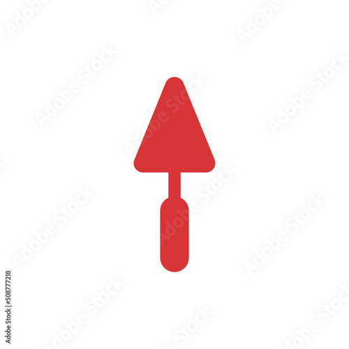 Trowel red vector icon