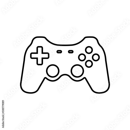 Gamer gamepad icon in outline style. Vector.