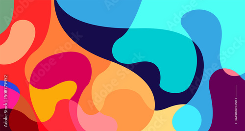 Colorful abstract liquid and fluid background for banner