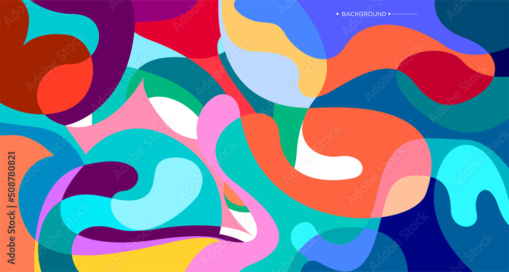 Colorful abstract liquid and fluid background for banner