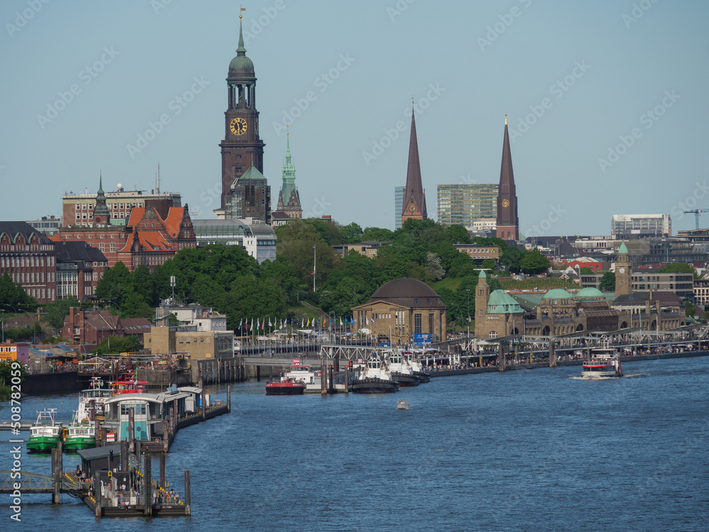 Die Stadt Hamburg, der Hafen und die Elbe Die Stadt Hamburg, der Hafen und die Elbe