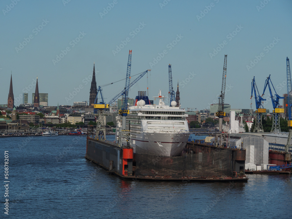 Die Stadt Hamburg, der Hafen und die Elbe Die Stadt Hamburg, der Hafen und die Elbe