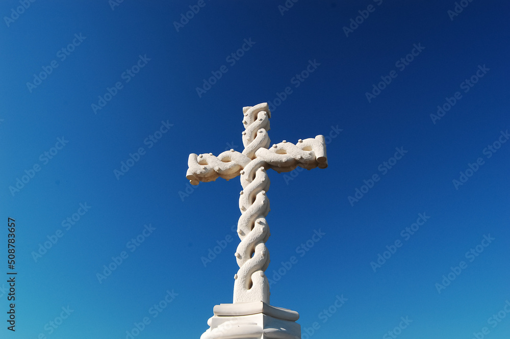The high cross of Sintra, Portugal against clear blue sky The high cross of Sintra, Portugal against clear blue sky
