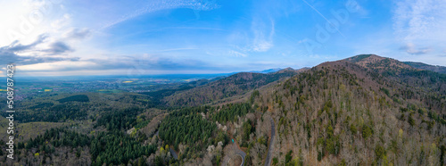 View of the Route des Gretes in the vosges, France