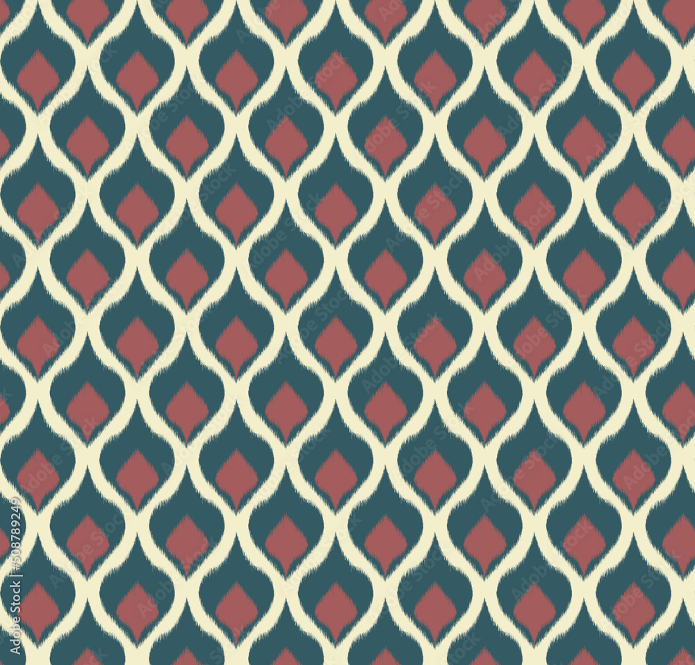 Beautiful and embelished ikat and geometrical pattern Beautiful and embelished ikat and geometrical pattern