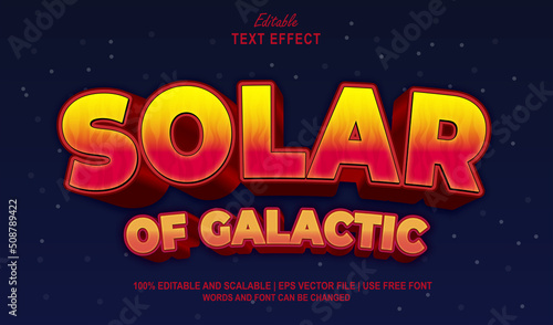 Solar of Galactic Editable Text Effect 3D Style