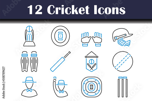 Cricket Icon Set