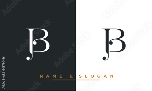 JB,  BJ,  J,  B    Abstract  Letters  Logo  Monogram