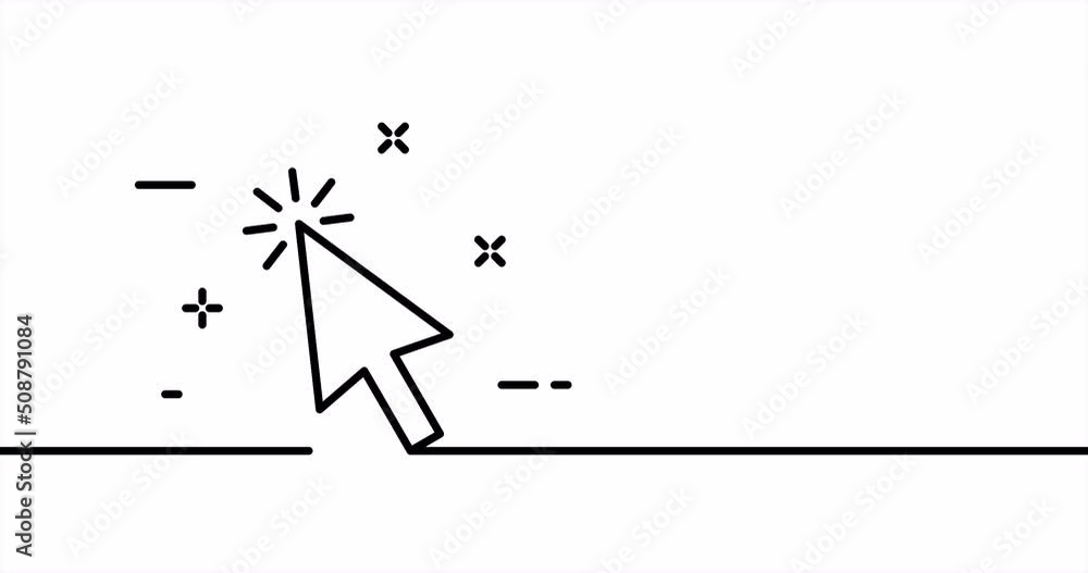 Cursor. Mouse, pointer, click, button, website, user. Computer concept. One line drawing animation. Motion design. Animated technology logo. Video 4K Cursor. Mouse, pointer, click, button, website, user. Computer concept. One line drawing animation. Motion design. Animated technology logo. Video 4K