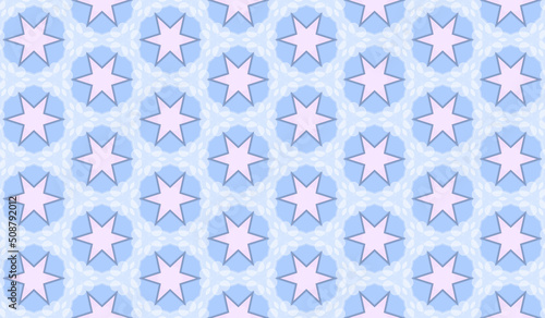 Seamless abstract texture, pink and blue color pattern with stars