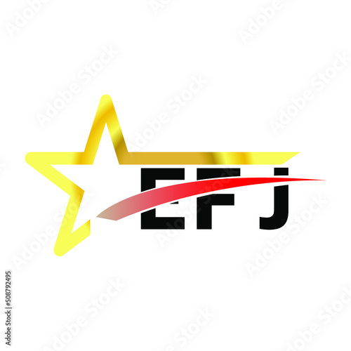 EFJ letter logo design. EFJ creative  letter logo. simple and modern letter logo. EFJ alphabet letter logo for business. Creative corporate identity and lettering. vector modern logo   photo