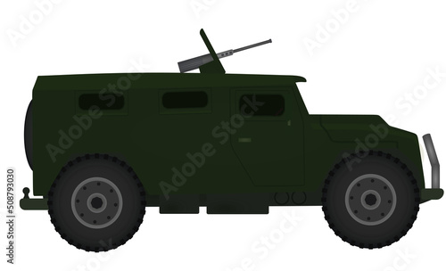 Military armored vehicle. vector illustration
