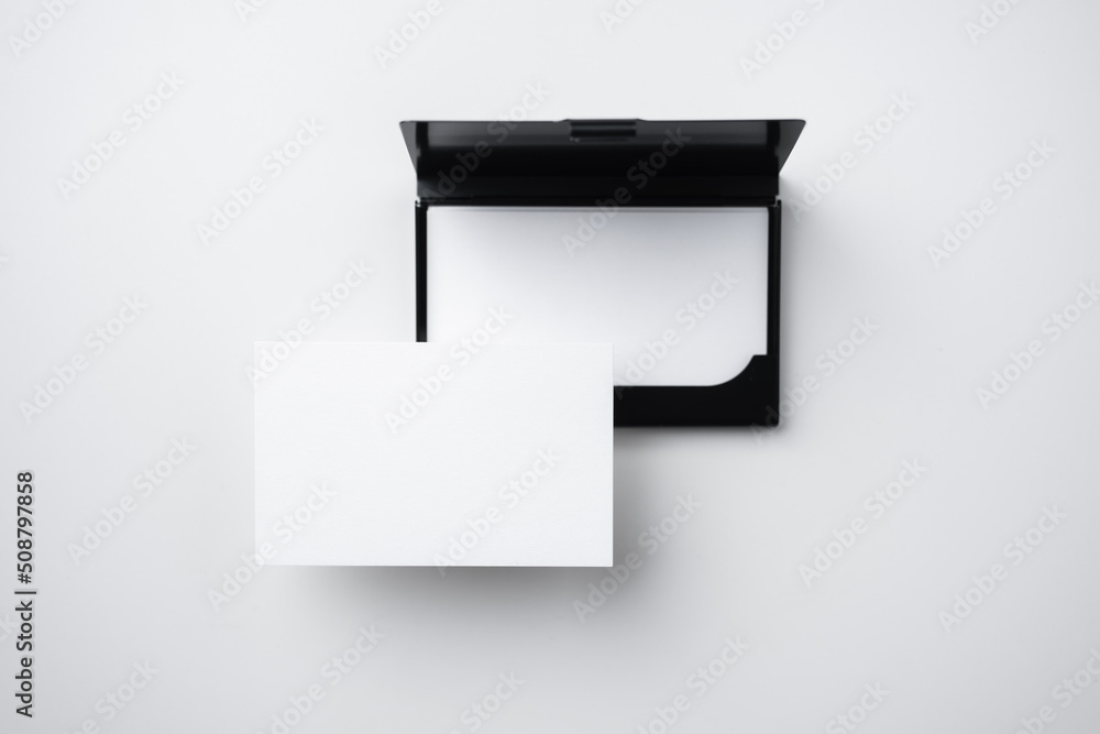 business card case isolated on white background business card case isolated on white background