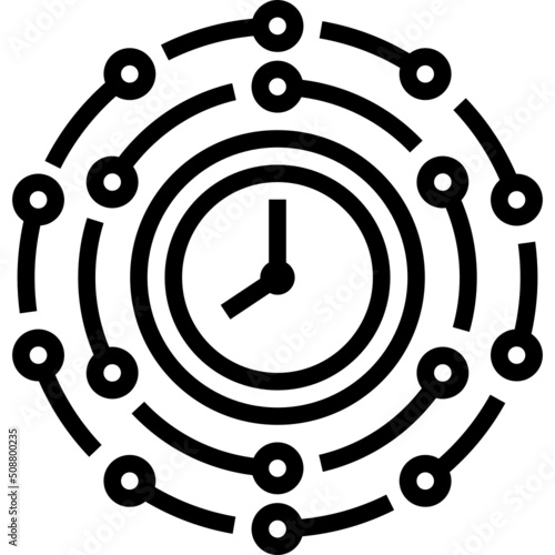 time modern line style icon