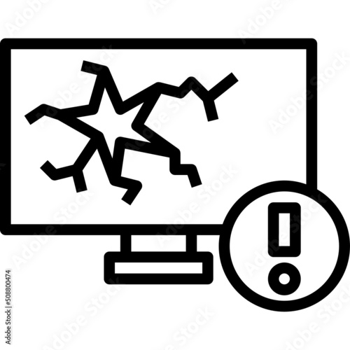 accident modern line style icon