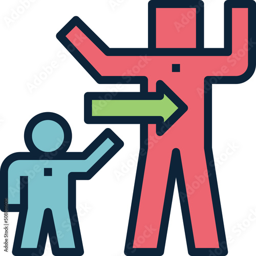 virtual outline style icon