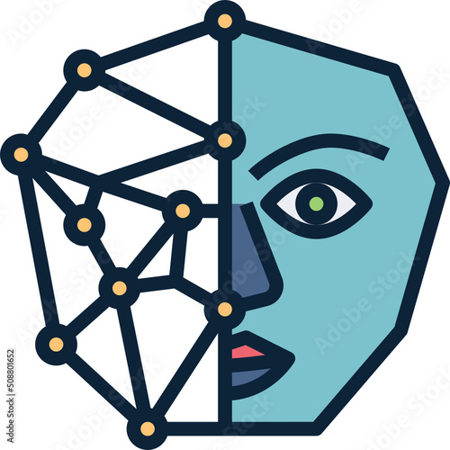 facial outline style icon