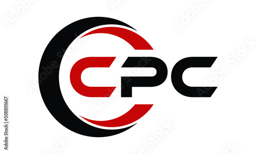 CPC swoosh three letter logo design vector template | monogram logo | abstract logo | wordmark logo | letter mark logo | business logo | brand logo | flat logo | minimalist logo | text | word | symbol