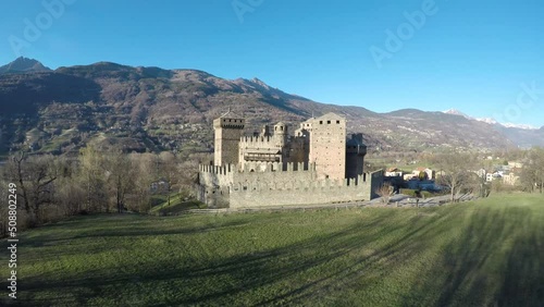 Medieval Savoy castle in Aosta Valley