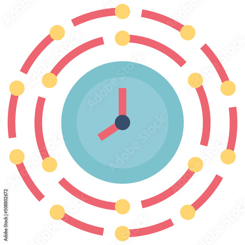 time flat style icon