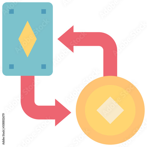 trading flat style icon