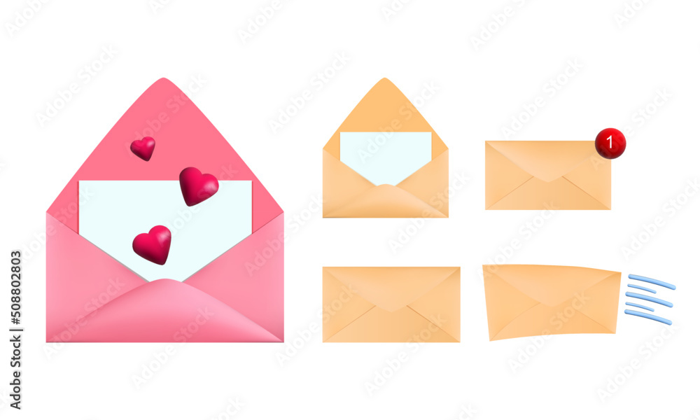 vector icons of letters, mail, messages. isolated objects on white background vector icons of letters, mail, messages. isolated objects on white background