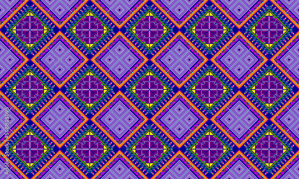 Ethnic-style seamless vector pattern. Tribal motif on a geometric background. Printing ornaments for paper, wallpaper, covers, textiles, fabric, apparel, and other materials
Ethnic-style seamless vector pattern. Tribal motif on a geometric background. Printing ornaments for paper, wallpaper, covers, textiles, fabric, apparel, and other materials