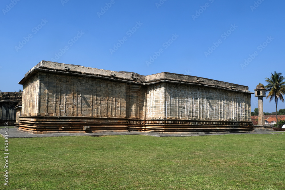 Beautiful Basadi Halli Jain Vijaya Adinatha Temple, Near Hoysaleswara temple, Halebidu, Hassan, Karnataka, India