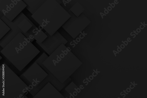 Abstract minimal black and grey background , 3D rendering , pattern texture	
