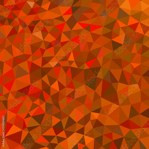 abstract vector geometric chaotic triangle background - orange and brown
