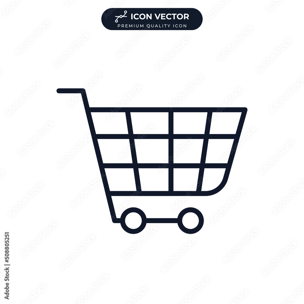 shopping cart icon symbol template for graphic and web design collection logo vector illustration