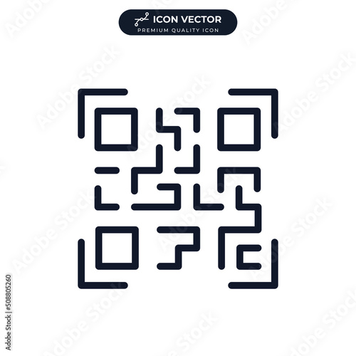 barcode icon symbol template for graphic and web design collection logo vector illustration
