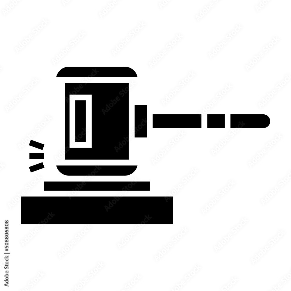 court hammer icon on transparent background court hammer icon on transparent background