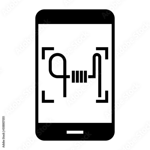 digital signature icon on transparent background