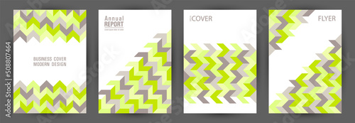 School notebook front page mokup set graphic design. Bauhaus style modern poster layout set vector.