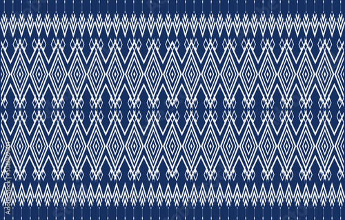 Geometric ethnic pattern. Traditional oriental Indian ikat design for background, print, border wrapping, batik, fabric, vector illustration.