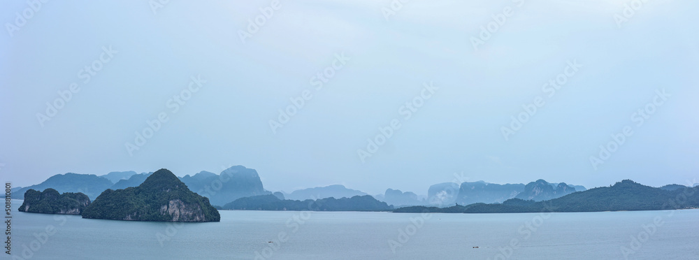 Panorama of Koh Hong or Hong island, Krabi, Southern Thailand.