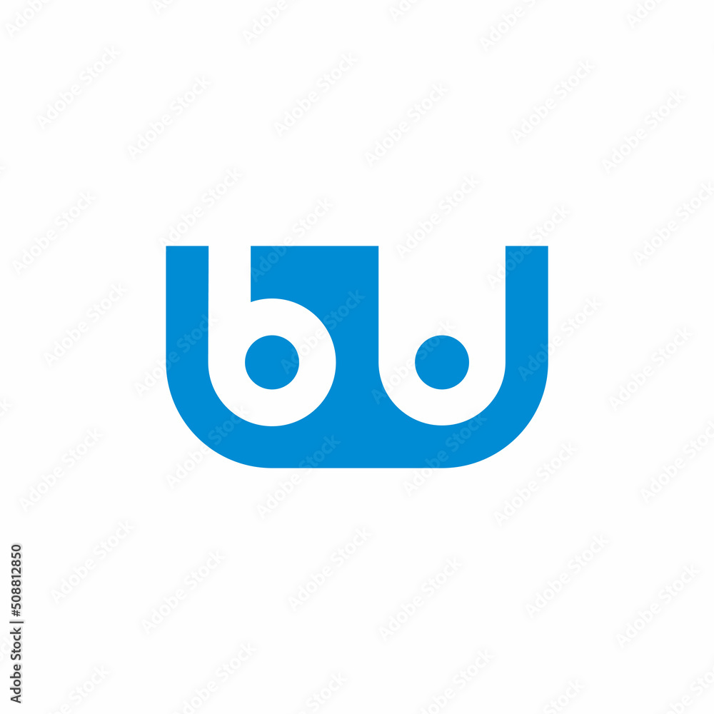 letters bu simple geometric clean logo vector letters bu simple geometric clean logo vector