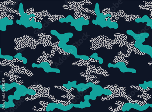 Seamless turing Camouflage abstract pattern, Military dot Camouflage repeat pattern design for Army background, printing clothes, fabrics, sport jersey texture, poster, cards and wallpaper background