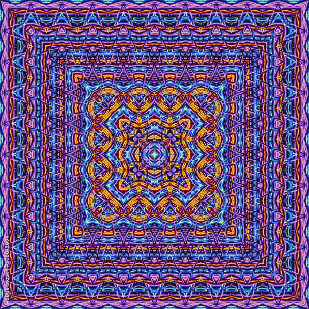 3d effect - abstract square geometric fractal pattern 3d effect - abstract square geometric fractal pattern