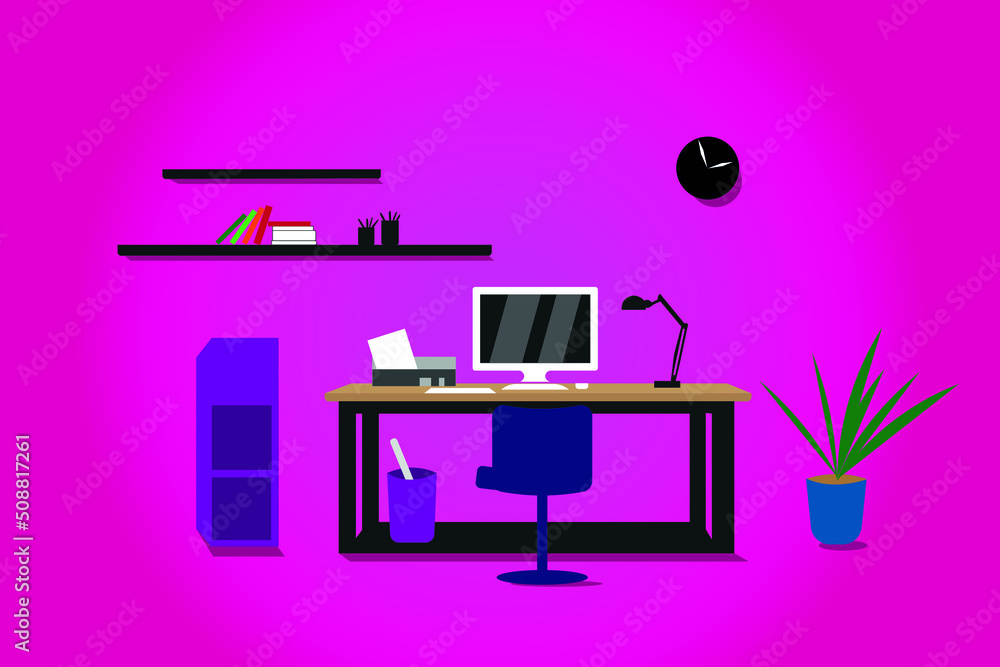 Computer Setup Landscape Design Illustration Computer Setup Landscape Design Illustration